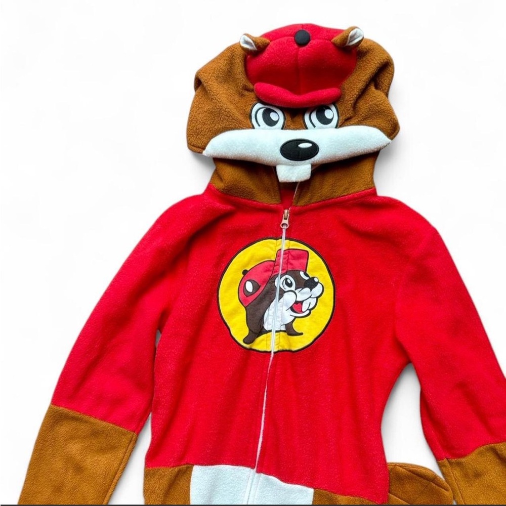 Buc-ees Beaver Union Suit Kids Youth Medium/Large Pajama Costume - Picture 2 of 3